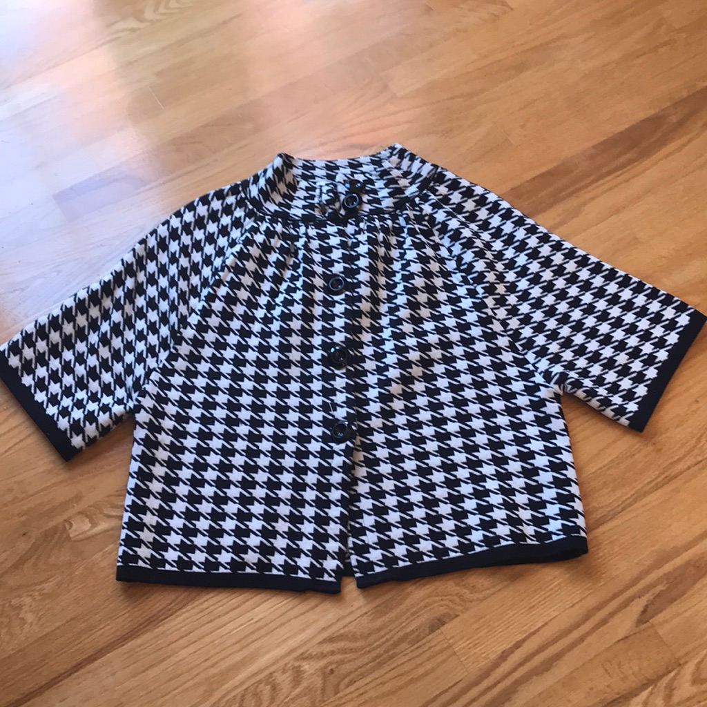 Black & White Button Down Jacket